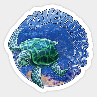 Save Our Seas - Caribbean Sea Turtle Sticker